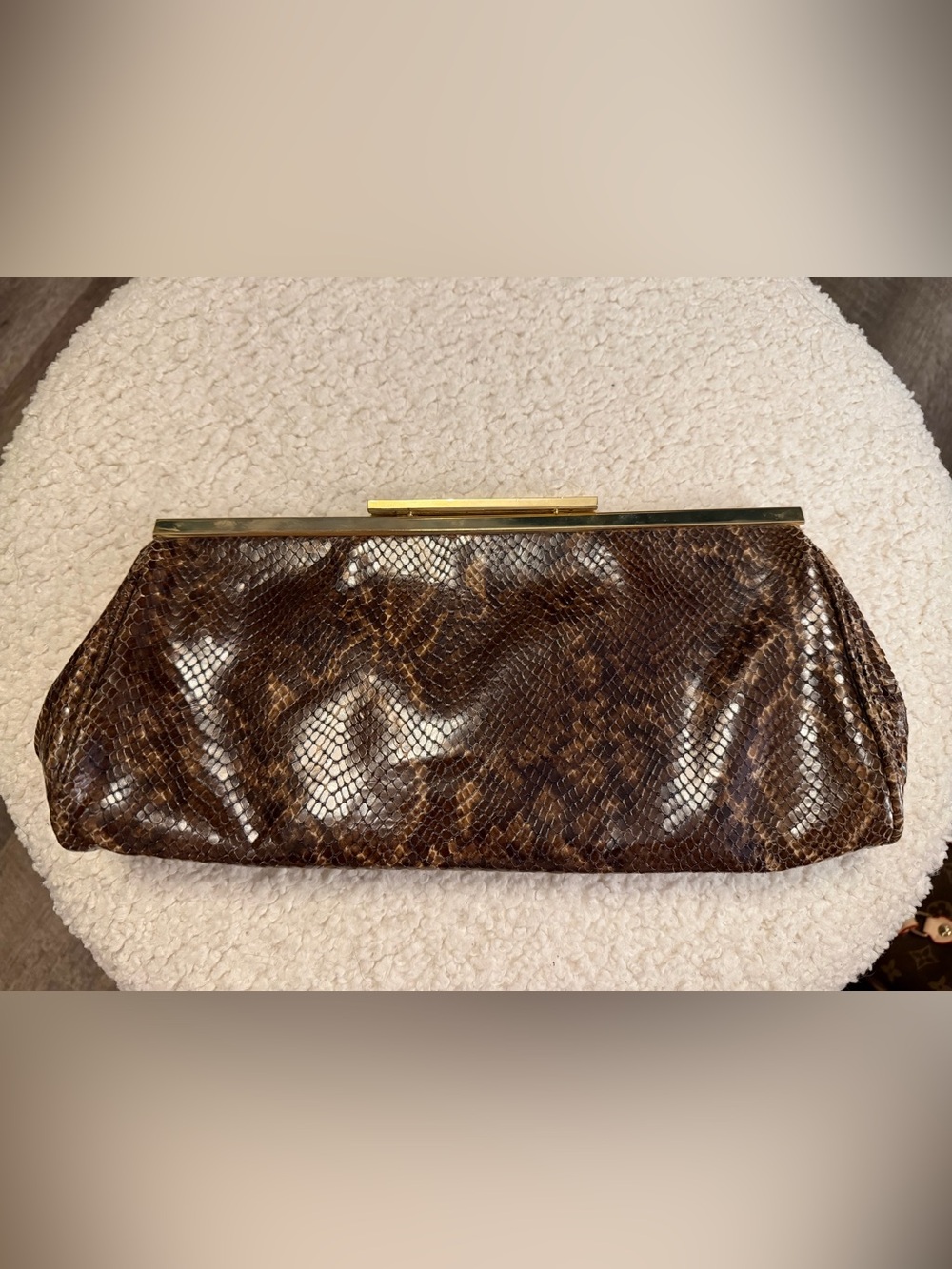 ✨ Vintage TANNER Made in Italy Genuine Snakeskin 2-in-1 Clutch ✨